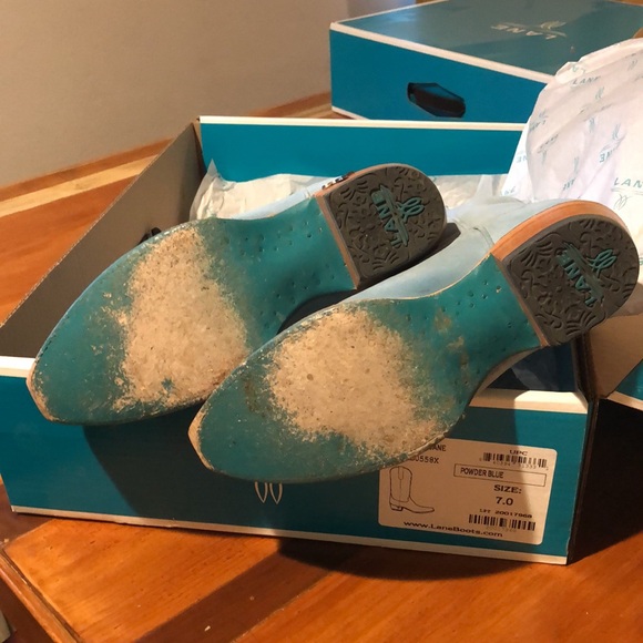 LANE Boots  Emma Jane Powder Blue sz7 - Picture 4 of 4